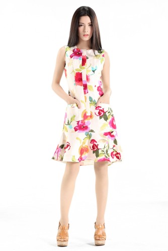 Floral print dress