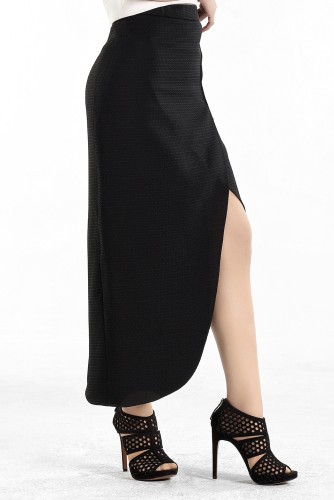 Asymmetrical Wrap Maxi Skirt
