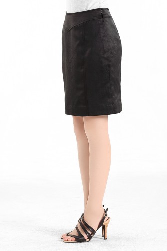 Leather Textured Mini Skirt